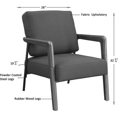 Lorell CHAIR, LOUNGE, RUBBER WOOD LLR67000